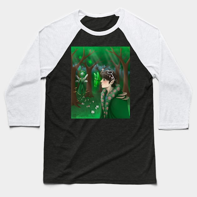 Mushroom God George Baseball T-Shirt by DahlisCrafter